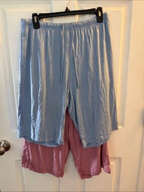 Women’s 2pk Light Blue & Pink Pajama Shorts - Soft Lounge Sleepwear